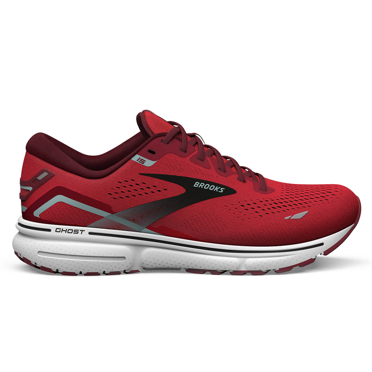 Brooks Ghost 15 Mens Running Shoes Red blue Haze white Alexandra Sports