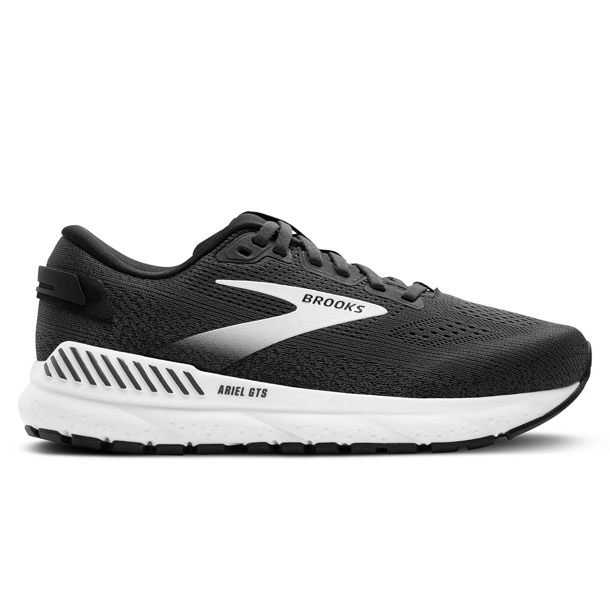 Brooks Ariel GTS 24 Womens Ebony black white Black Standard 5