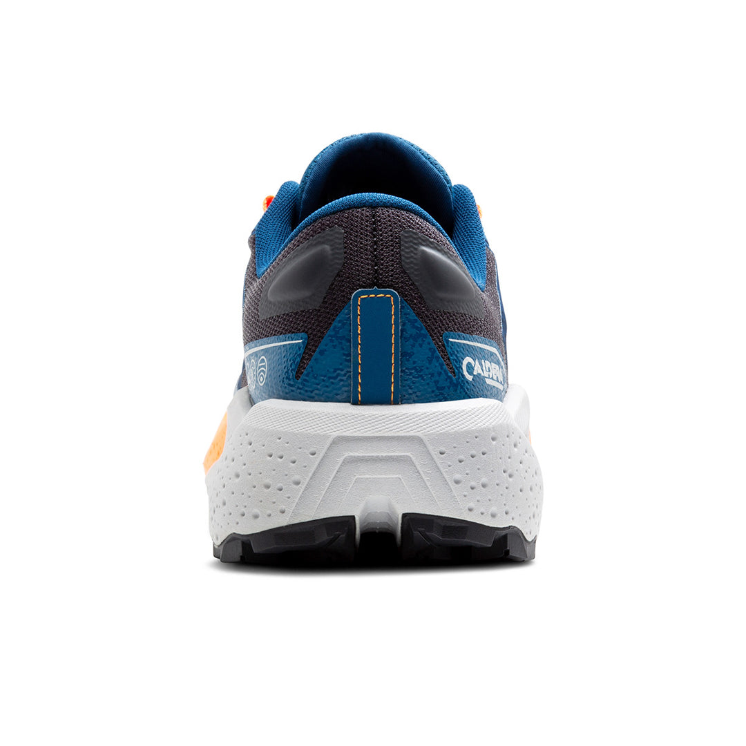 Brooks Caldera 7 Mens | Ebony/blue Sapphire/orange heel