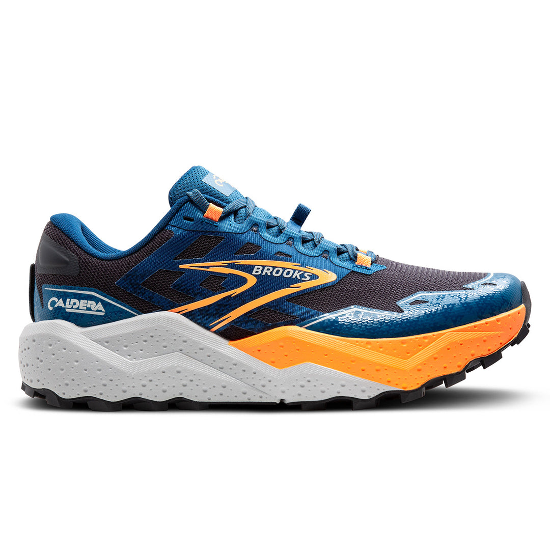 Brooks Caldera 7 Mens | Ebony/blue Sapphire/orange