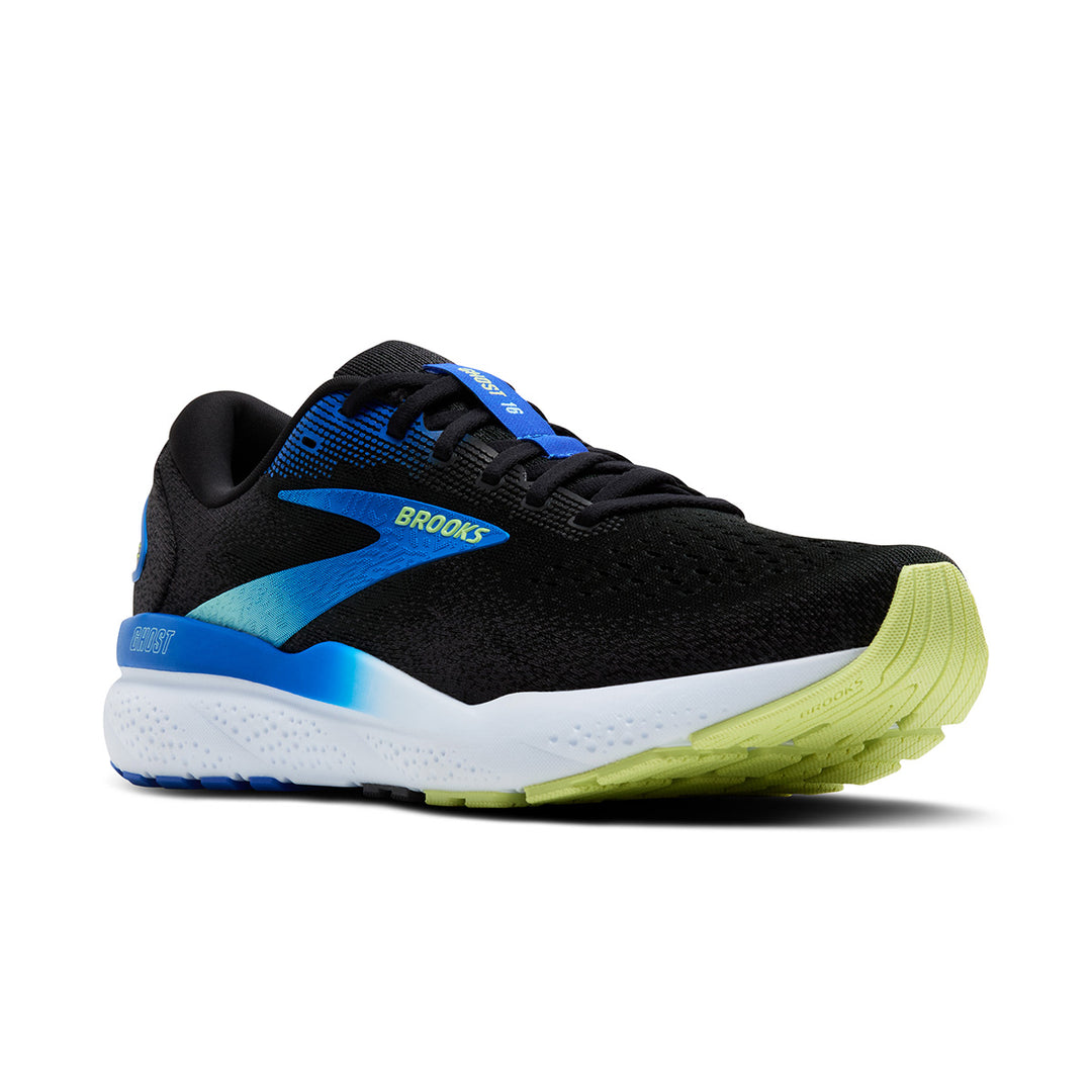 Brooks Ghost 16 Mens | Black/cobalt/neo Yellow