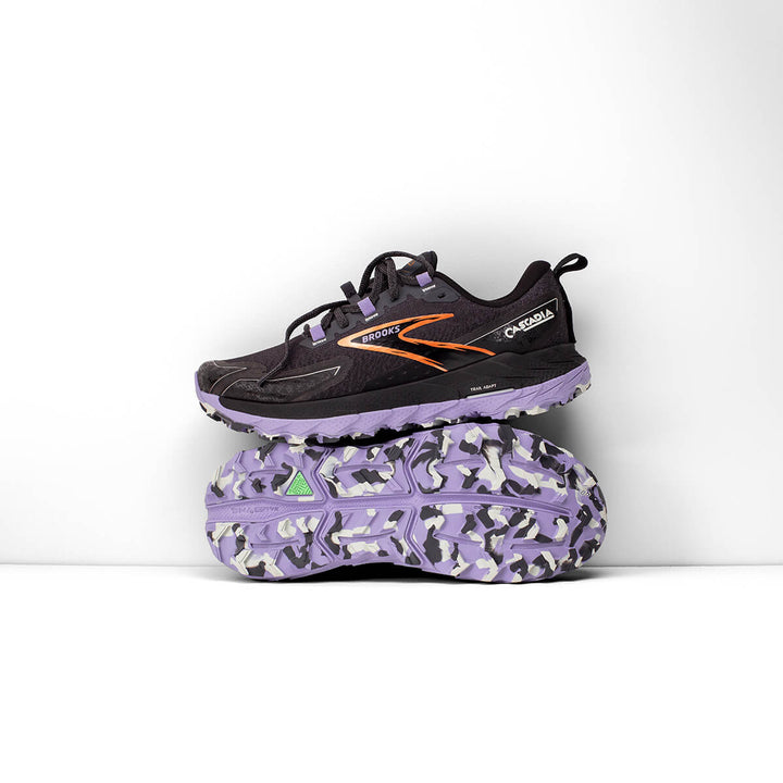 Brooks Cascadia 18 Womens | Ebony/sweet Lavender/copper pair