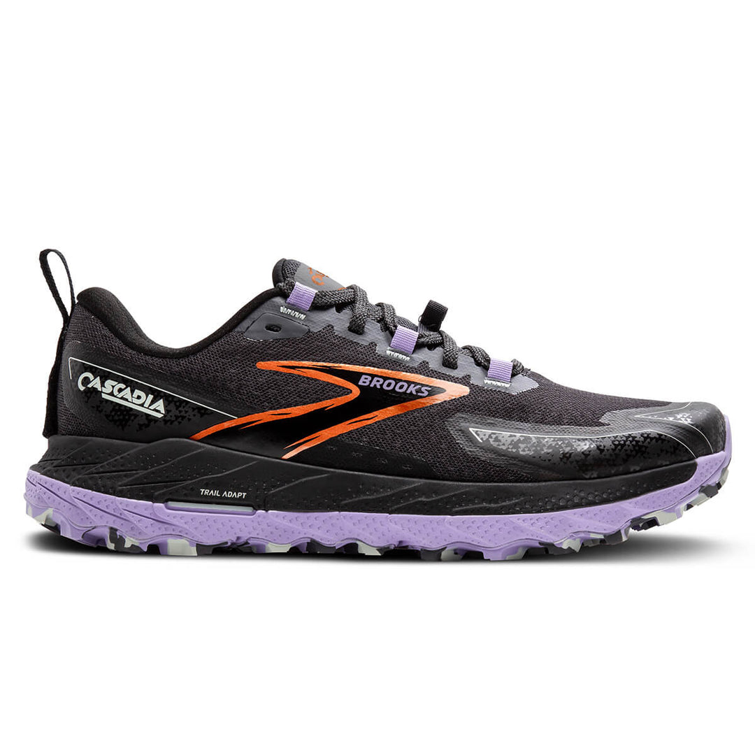 Brooks Cascadia 18 Womens | Ebony/sweet Lavender/copper trail shoes
