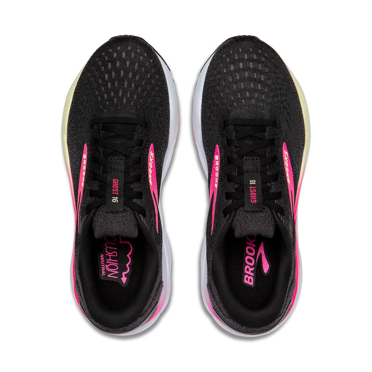 Brooks running shoes black and pink best sale