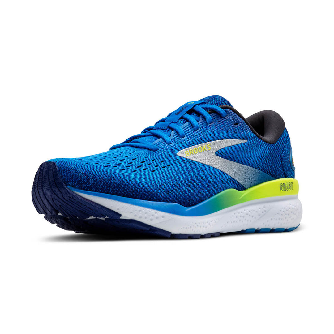 Brooks Ghost 16 Mens Running Shoes | Electric Blue/navy/lemon front