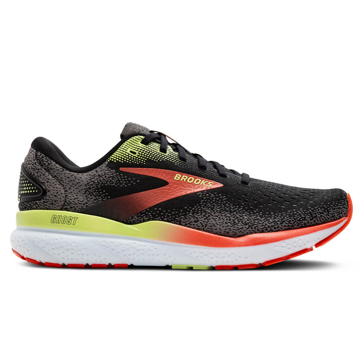 Brooks Ghost 16 Mens | Black/mandarin Red/green