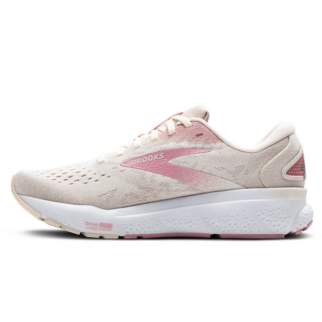 Brooks Ghost 16 Womens Running Shoes | Coconut/zephyr/white side