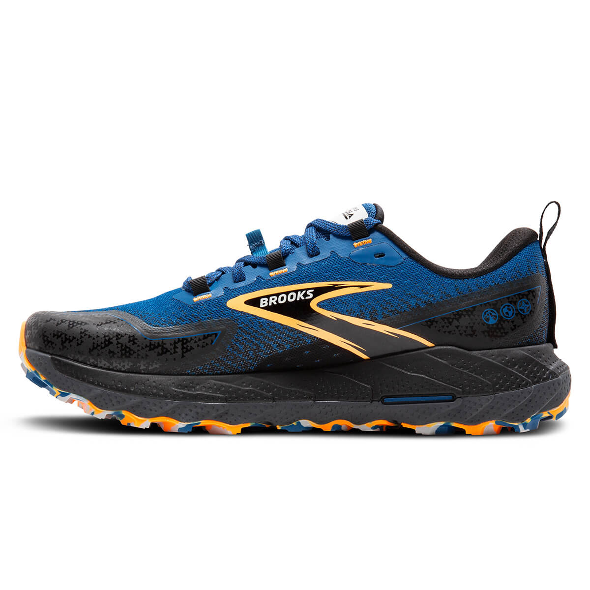 Brooks Cascadia 18 Mens Trail Shoes Blue Sapphire black orange Alexandra Sports