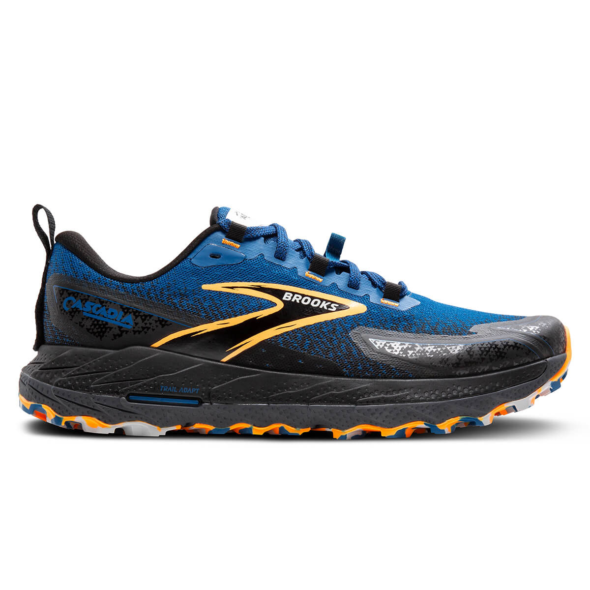 Brooks Cascadia 18 Mens Trail Shoes Blue Sapphire black orange Alexandra Sports