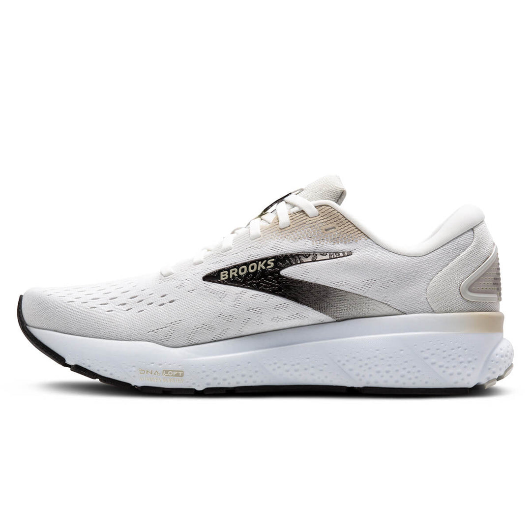 Brooks Ghost 16 Mens Running Shoes | White/pelican/oyster inside