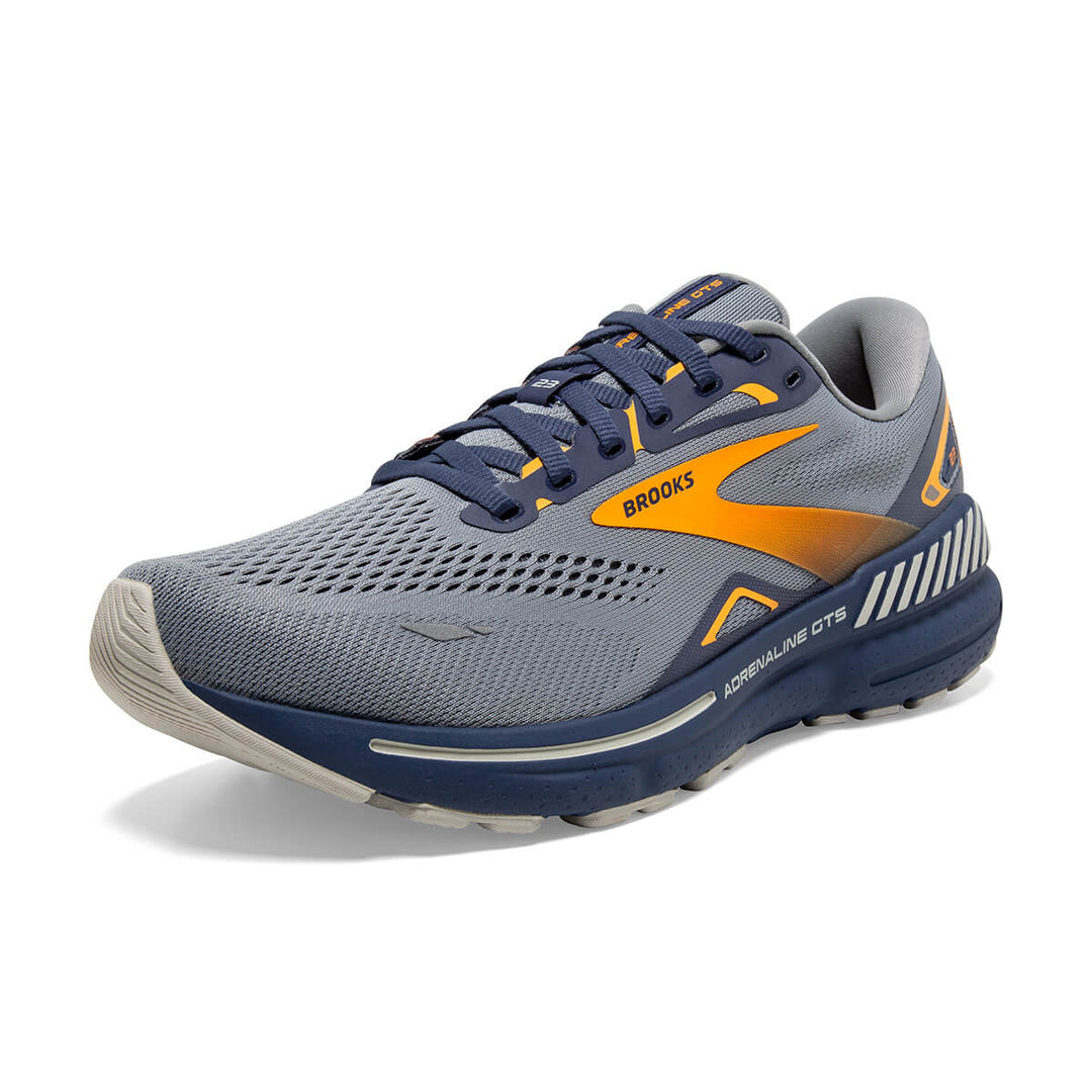 Brooks Adrenaline GTS 23 Mens | Grey/crown Blue front