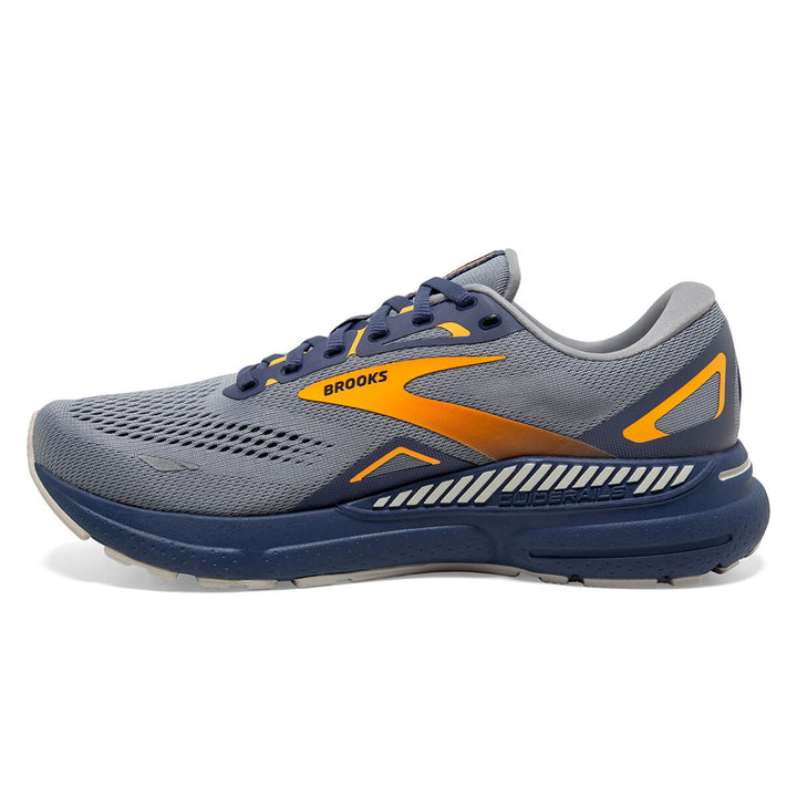 Brooks Adrenaline GTS 23 Mens | Grey/crown Blue medial