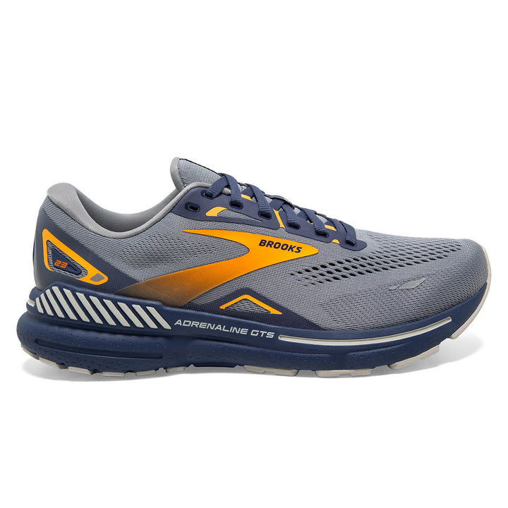 Brooks Adrenaline GTS 23 Mens | Grey/crown Blue