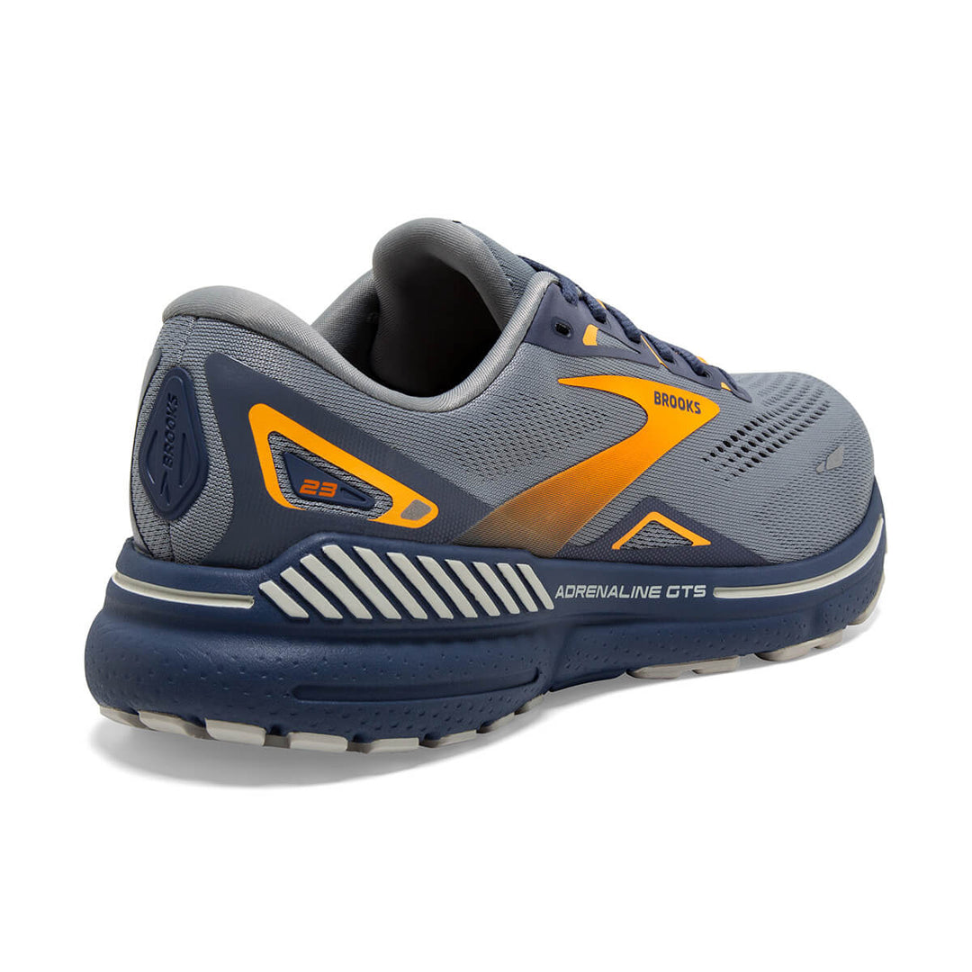 Brooks Adrenaline GTS 23 Mens | Grey/crown Blue back