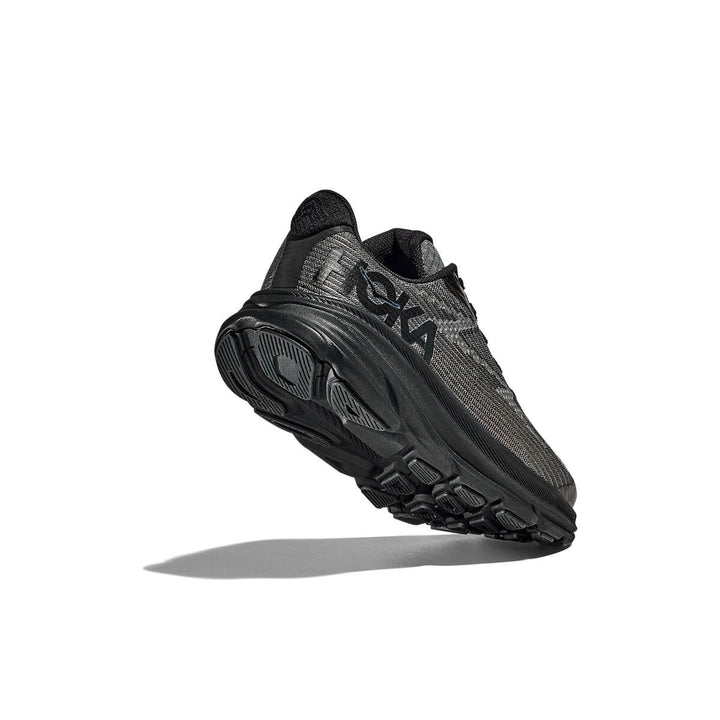 Hoka Clifton 9 Junior | Black / Carbon Black back lift