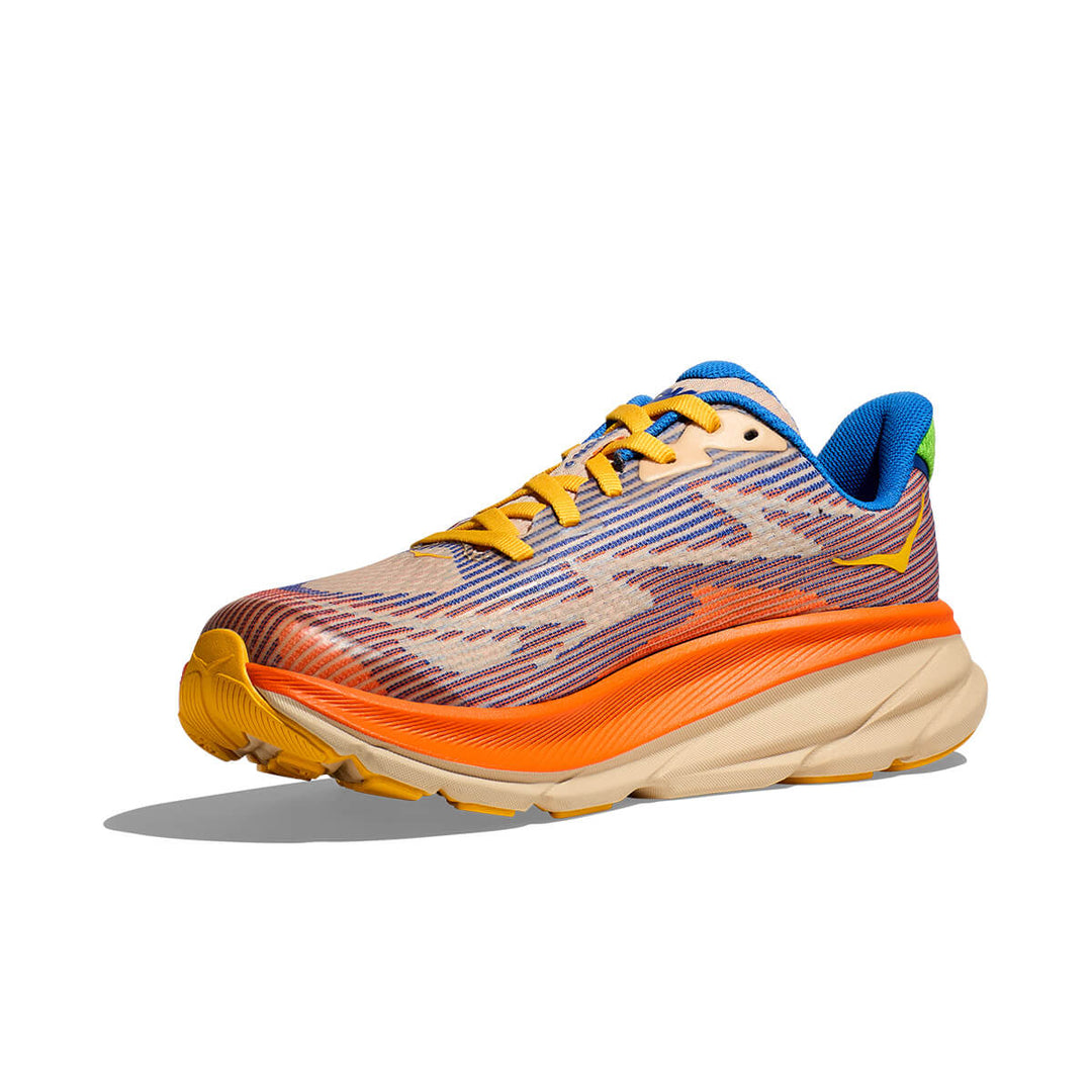 Hoka Clifton 9 Junior | Ultramarine / Electric Tangerine