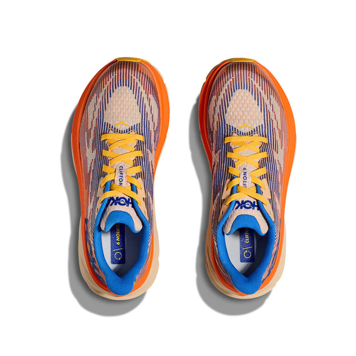 Hoka Clifton 9 Junior | Ultramarine / Electric Tangerine