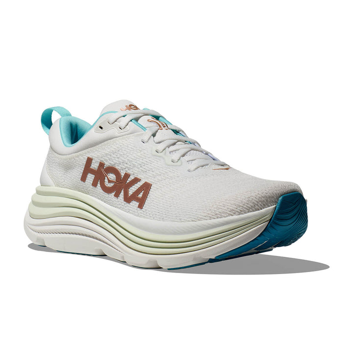 Hoka Gaviota 5 Womens | Frost / Rose Gold front