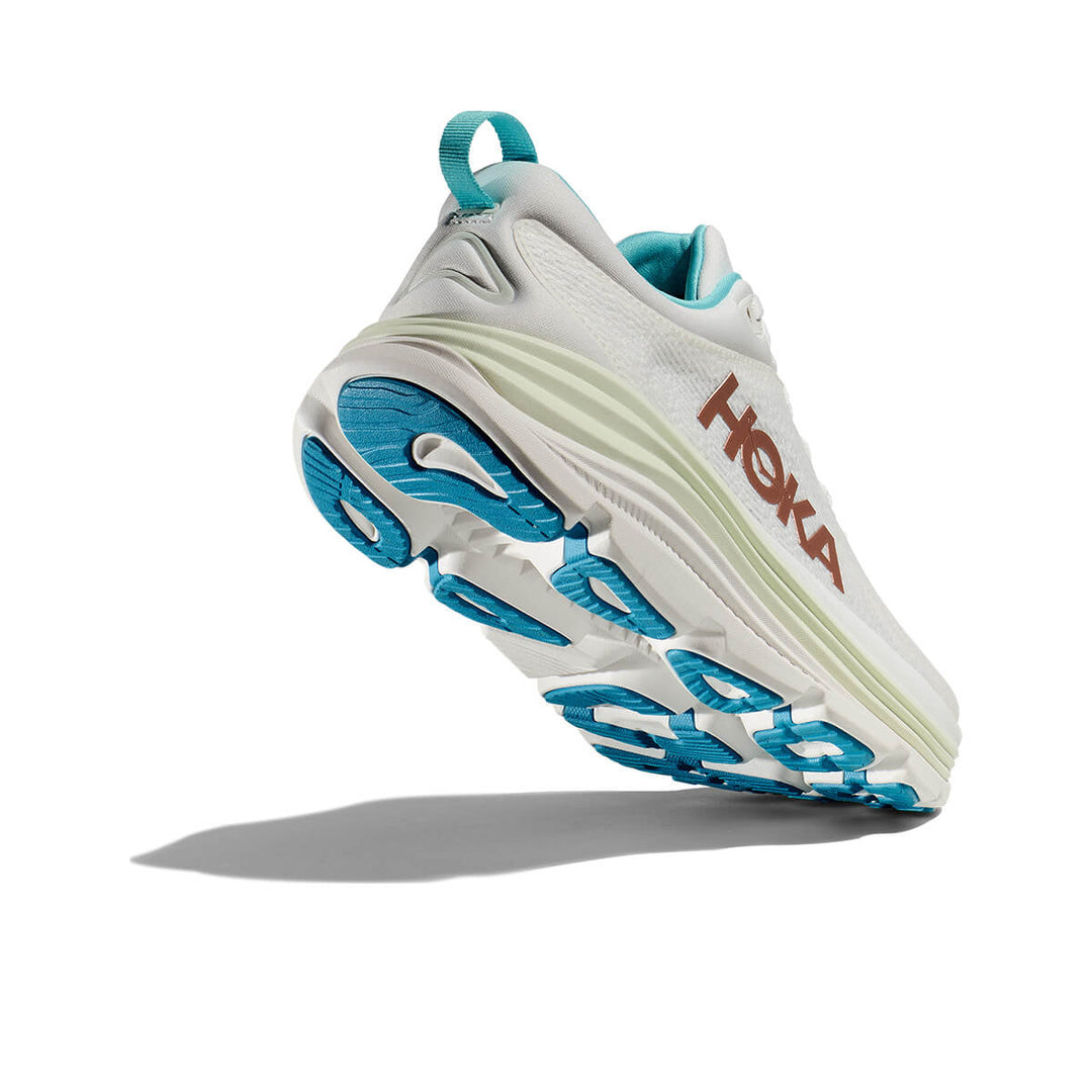 Hoka Gaviota 5 Womens | Frost / Rose Gold back lift