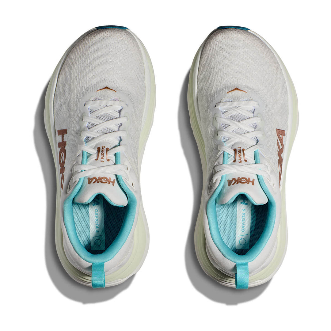 Hoka Gaviota 5 Womens | Frost / Rose Gold top