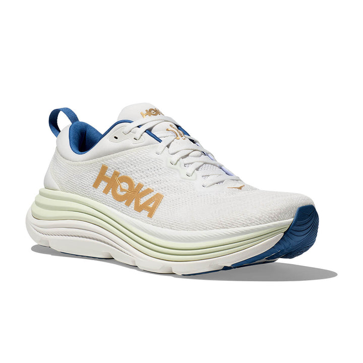 Hoka Gaviota 5 Mens | Frost / Gold front