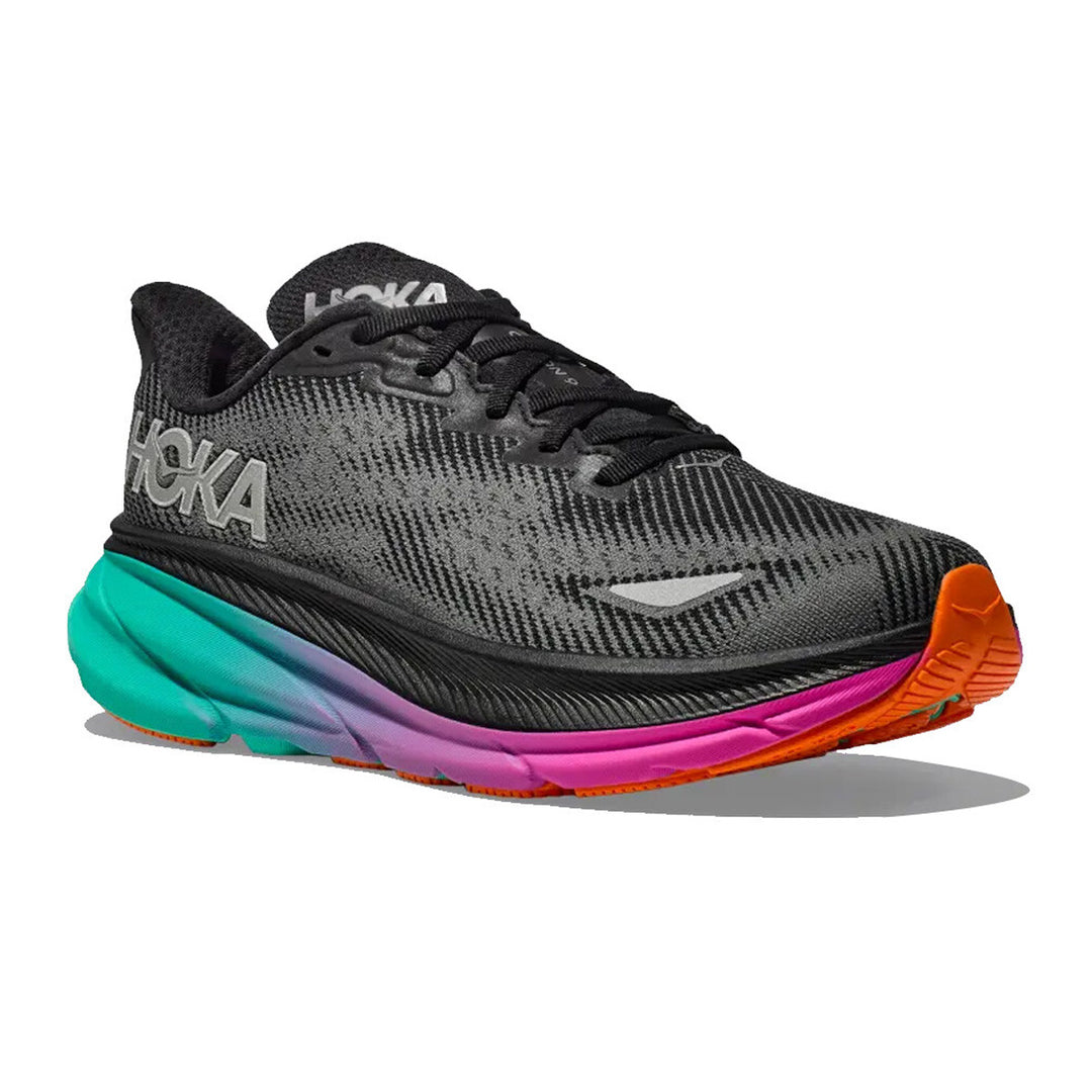 Hoka Clifton 9 GTX Womens | Black / Electric Aqua