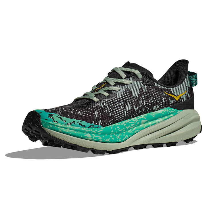 Hoka Speedgoat 6 Womens | Black / Aloe Vera