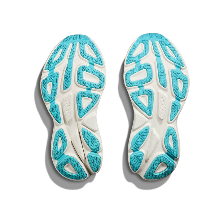 Hoka Bondi 8 Womens | Frost / Rose Gold sole