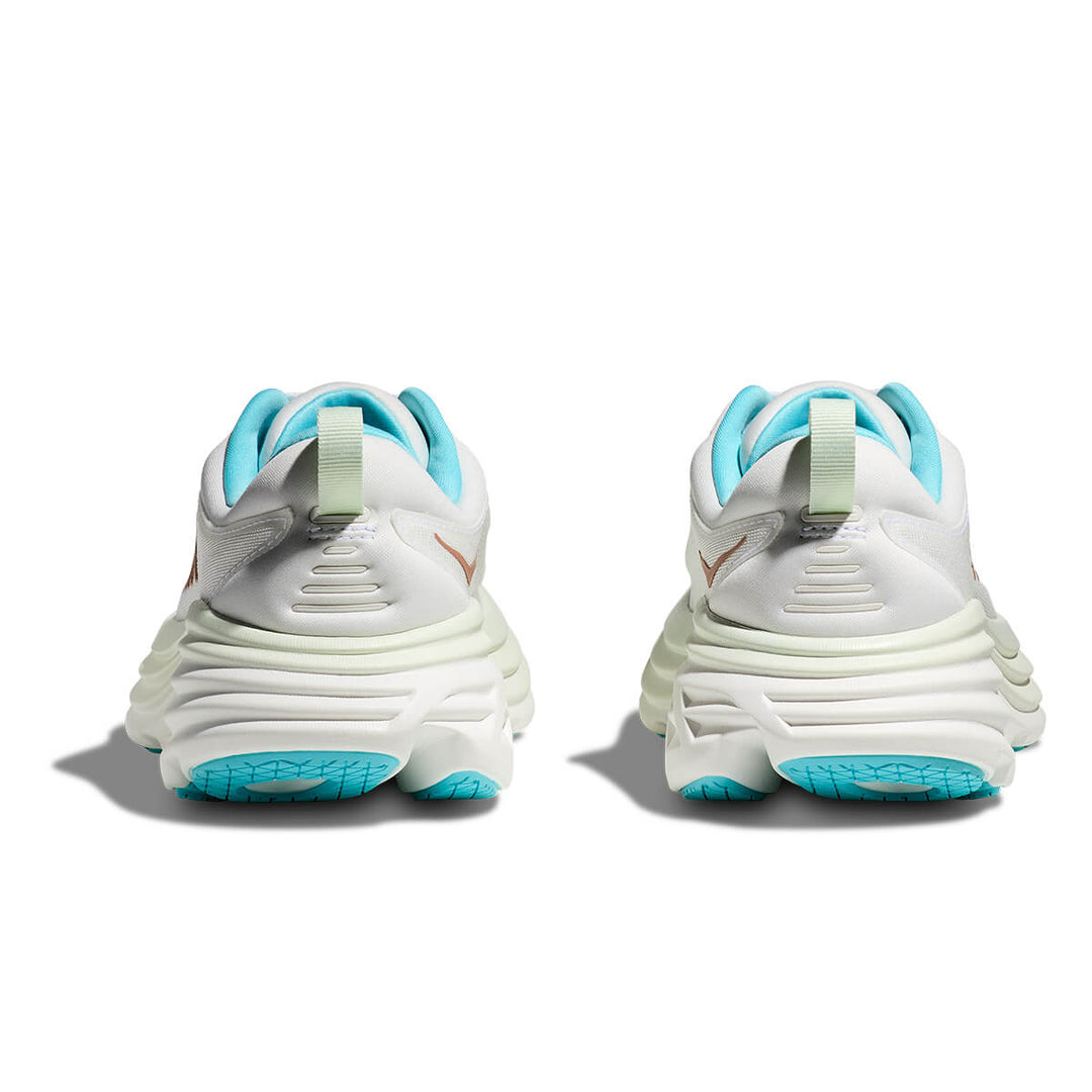 Hoka Bondi 8 Womens | Frost / Rose Gold back