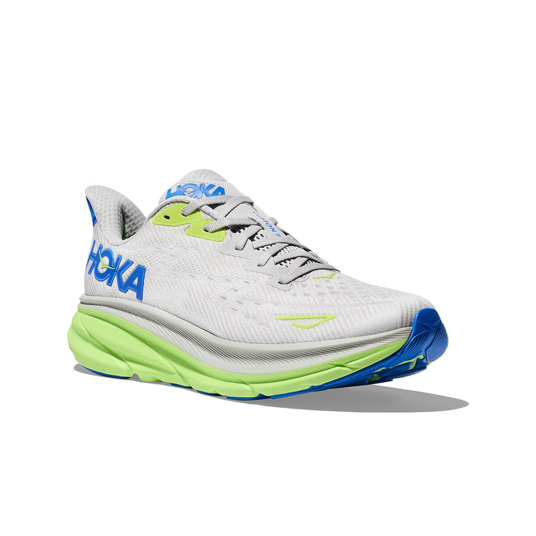 Hoka Clifton 9 Mens | Stardust / Electric Cobalt front