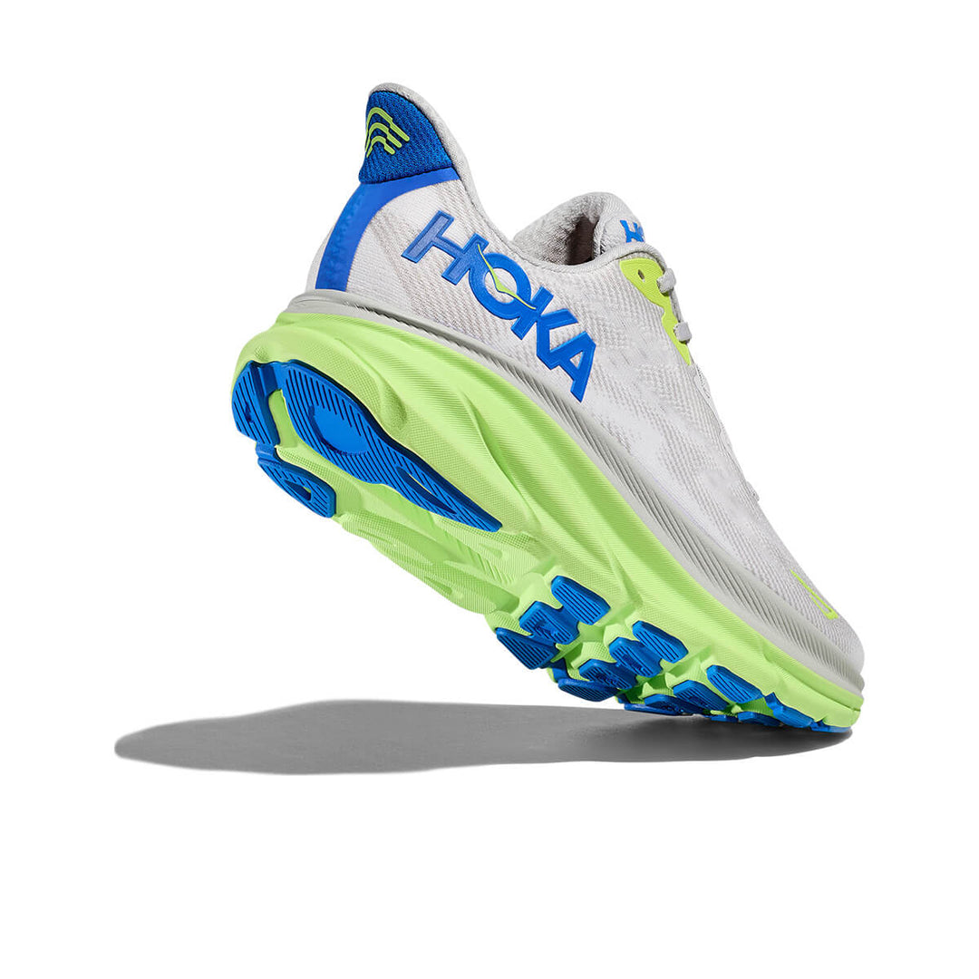 Hoka Clifton 9 Mens | Stardust / Electric Cobalt back lift