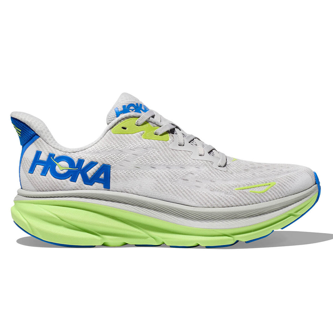 Hoka Clifton 9 Mens | Stardust / Electric Cobalt running shoes