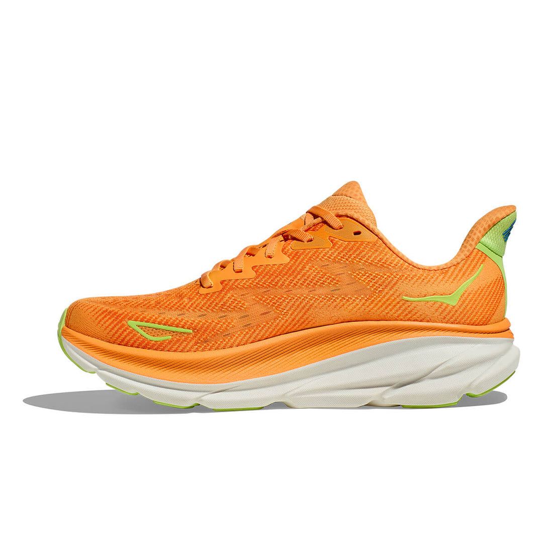 Hoka Clifton 9 Mens | Solar Flare / Lettuce medial side