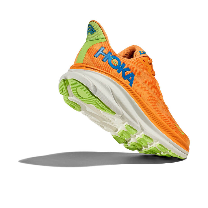 Hoka Clifton 9 Mens | Solar Flare / Lettuce back lift