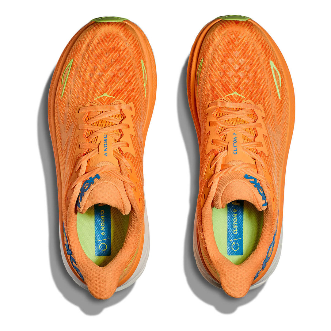 Hoka Clifton 9 Mens | Solar Flare / Lettuce top