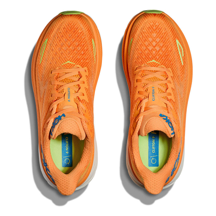 Hoka Clifton 9 Mens | Solar Flare / Lettuce top