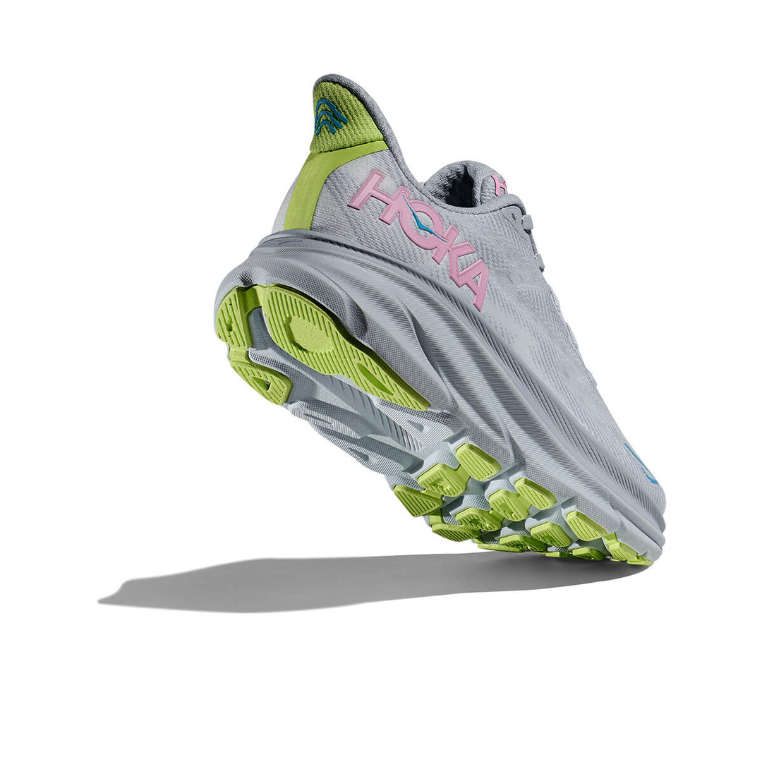 Hoka Clifton 9 Womens | Gull / Sea Ice back lift