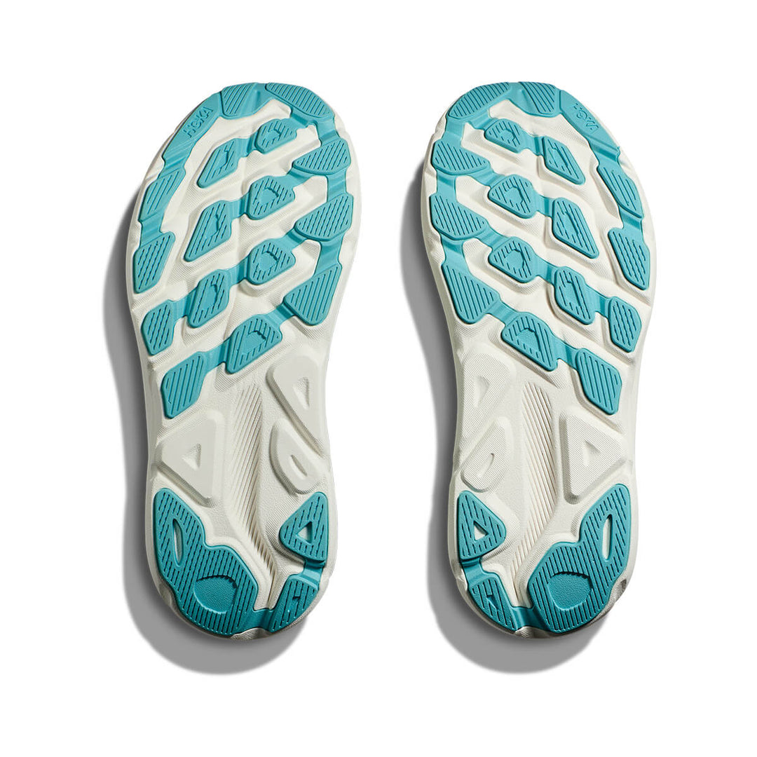 Hoka Clifton 9 Womens | Frost / Rose Gold soles