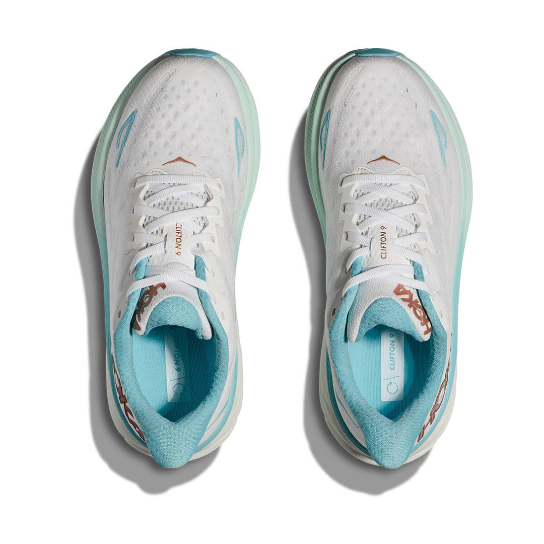 Hoka Clifton 9 Womens | Frost / Rose Gold top