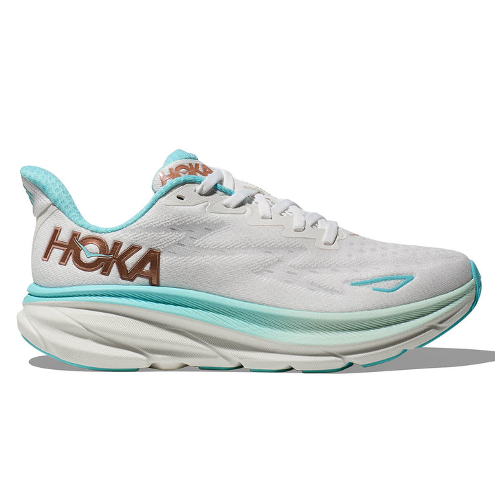 Hoka Clifton 9 Womens | Frost / Rose Gold running shoes