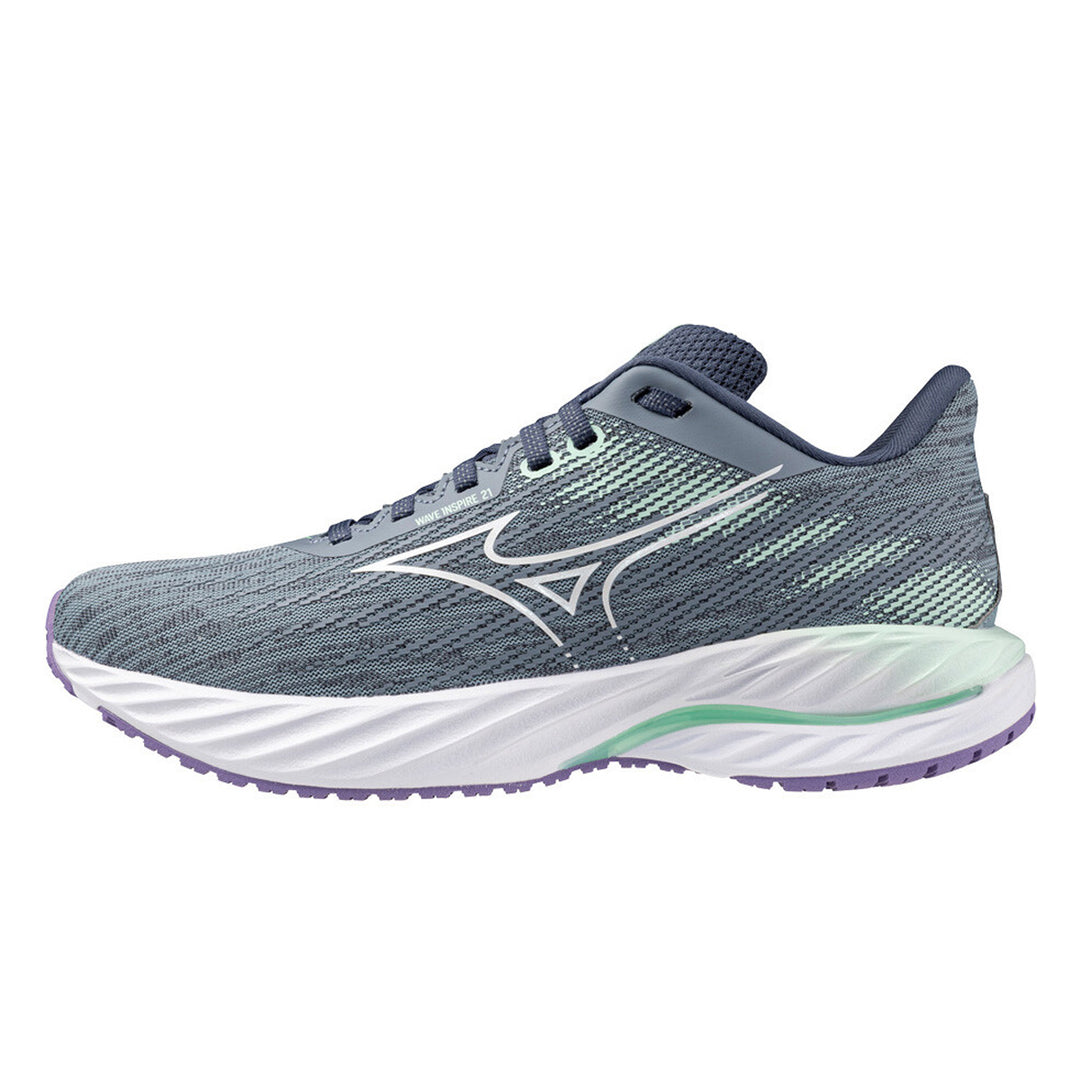 Mizuno Wave Inspire 21 Womens | Tradewinds/white/neo Mint