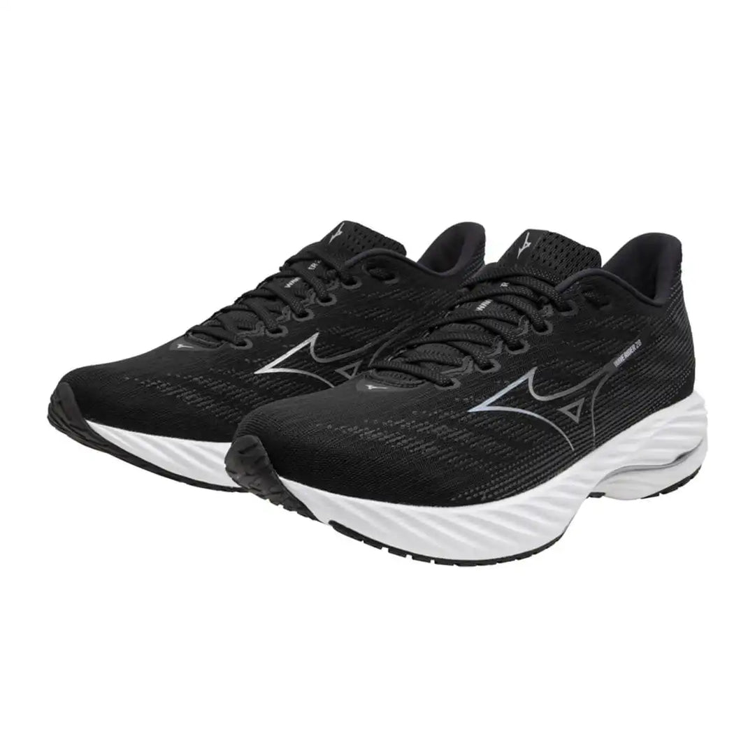 Mizuno Wave Rider 28 Mens | Black/silver/ebony