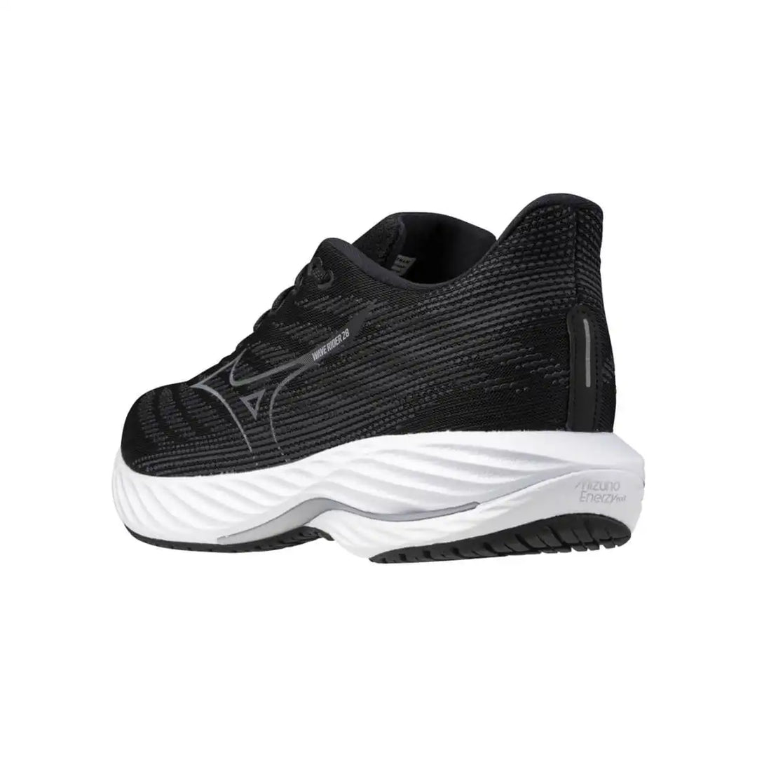 Mizuno Wave Rider 28 Mens | Black/silver/ebony