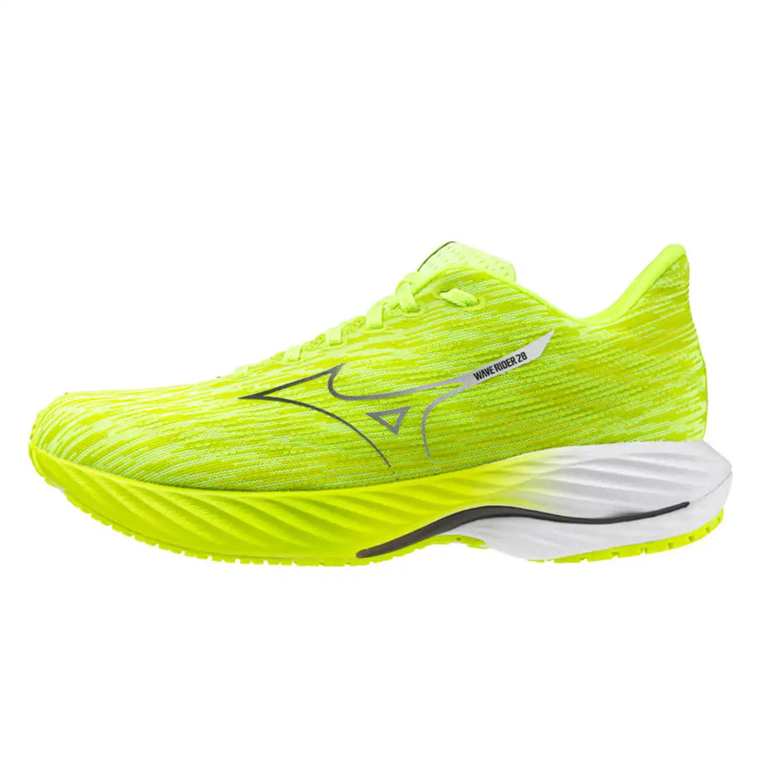 Mizuno Wave Rider 28 Mens | Mizuno Neo Lime/black/acid Lim side