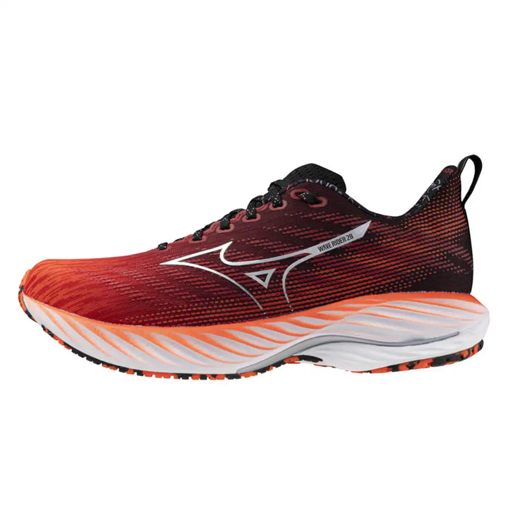 Mizuno Wave Rider 28 Unisex | Mizuno Ignition Red/silver/black side