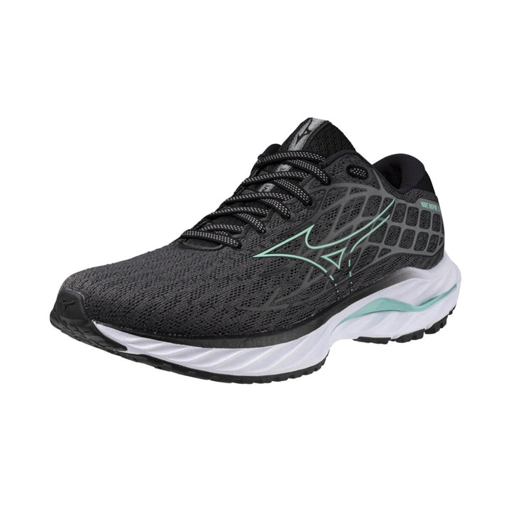 Mizuno Wave Inspire 20 Womens | Iron Gate/dusty Jade Green front side