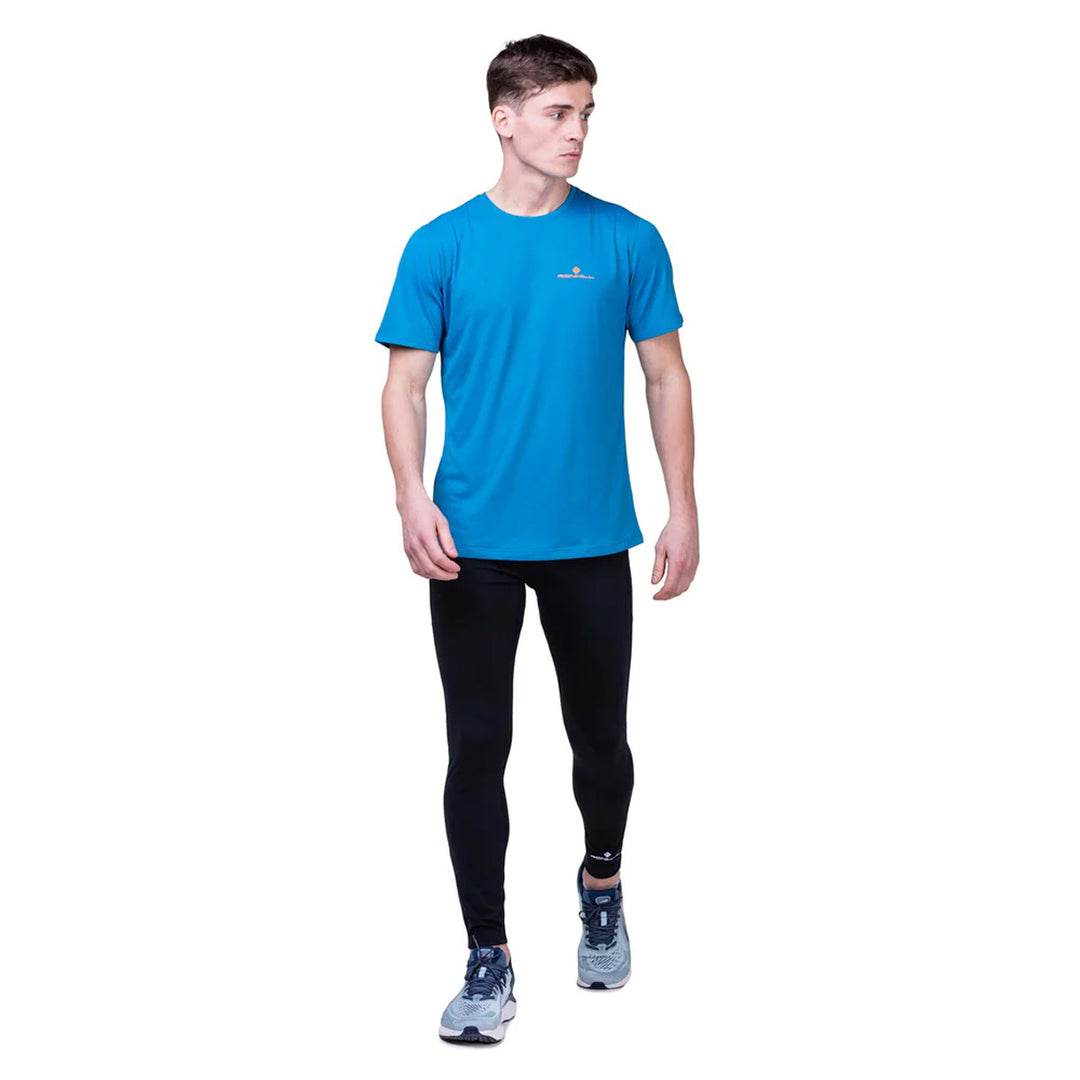 Ronhill Core Short Sleeve Tee Mens | Petrol/fluo Orange