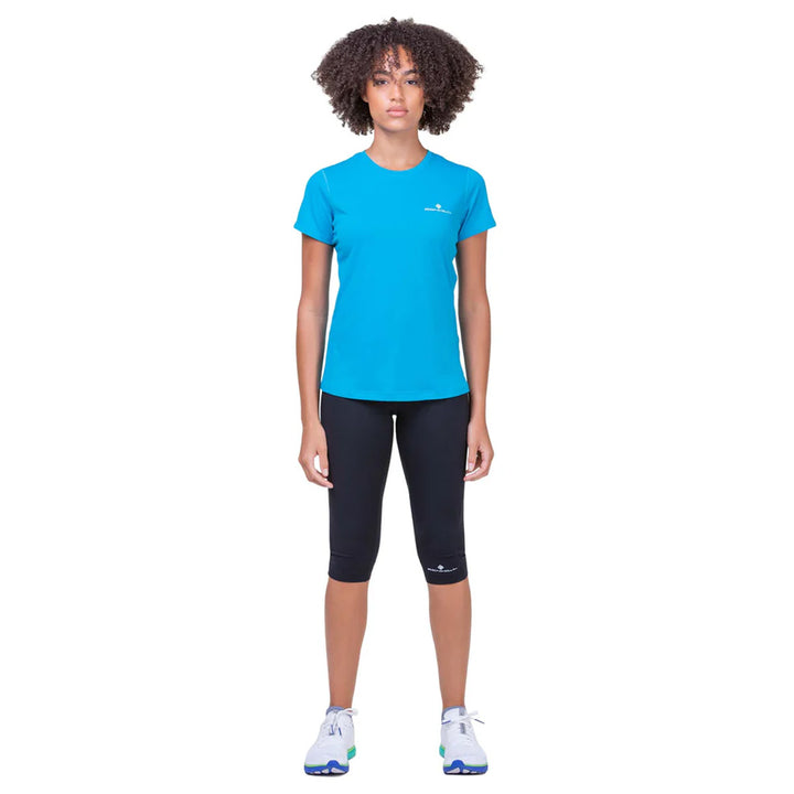 Ronhill Core Short Sleeve Tee Womens | Azure/bright White