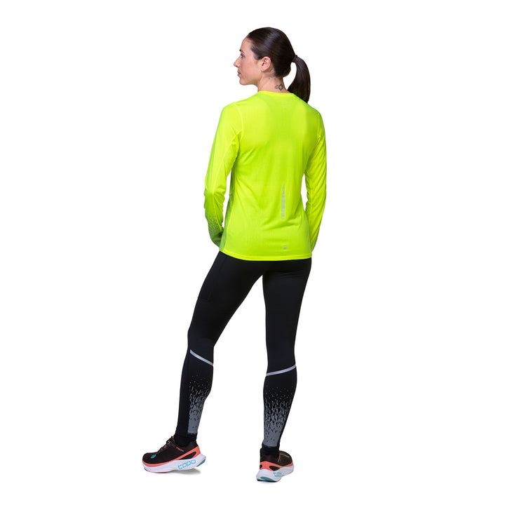 Ronhill Tech Reflect Long-Sleeve Tee Womens | Fluo Yellow/reflect