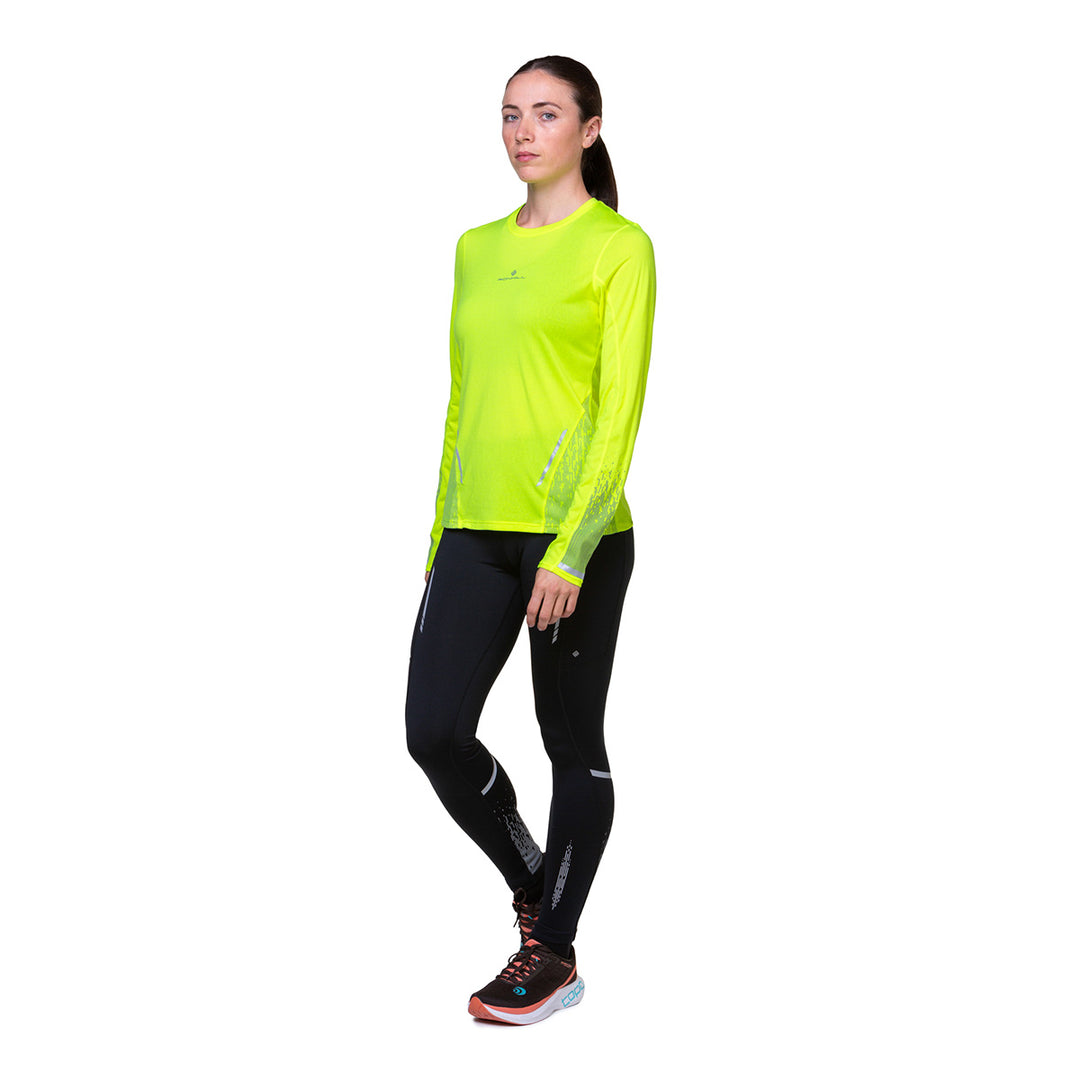 Ronhill Tech Reflect Long-Sleeve Tee Womens | Fluo Yellow/reflect